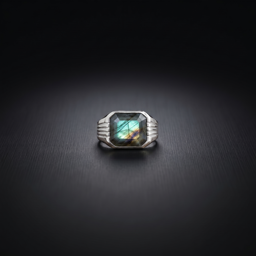 Labradorite Signet Ring