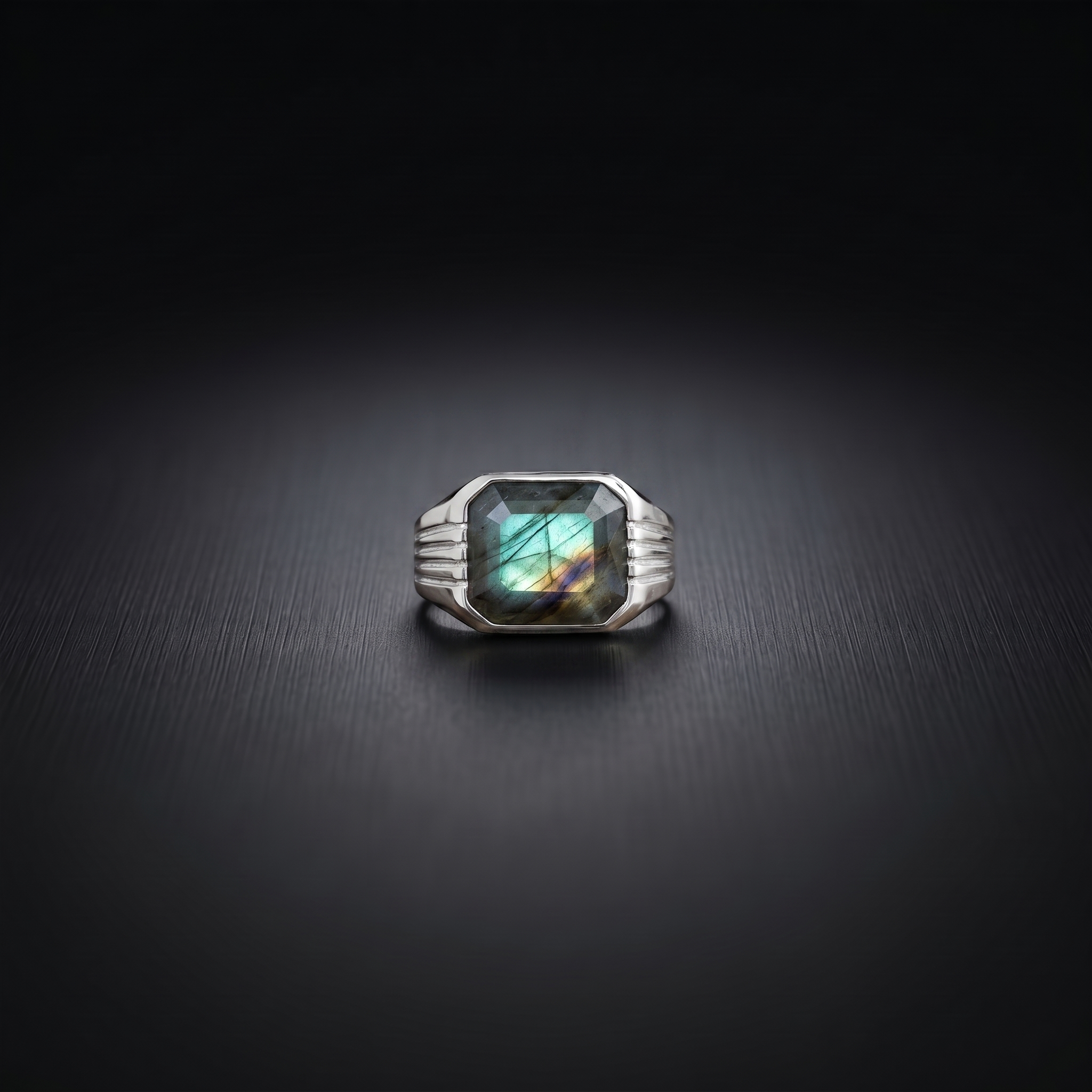 Labradorite Signet Ring