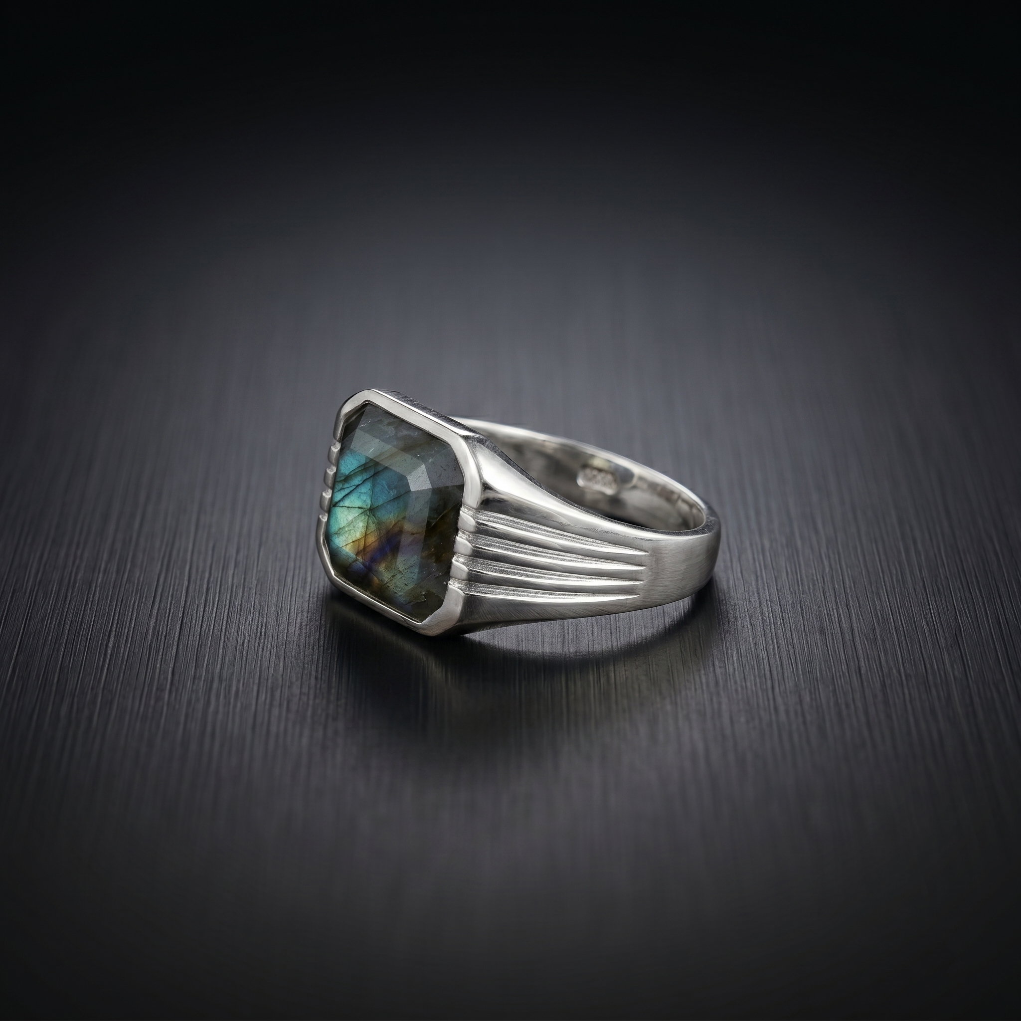 Labradorite Signet Ring