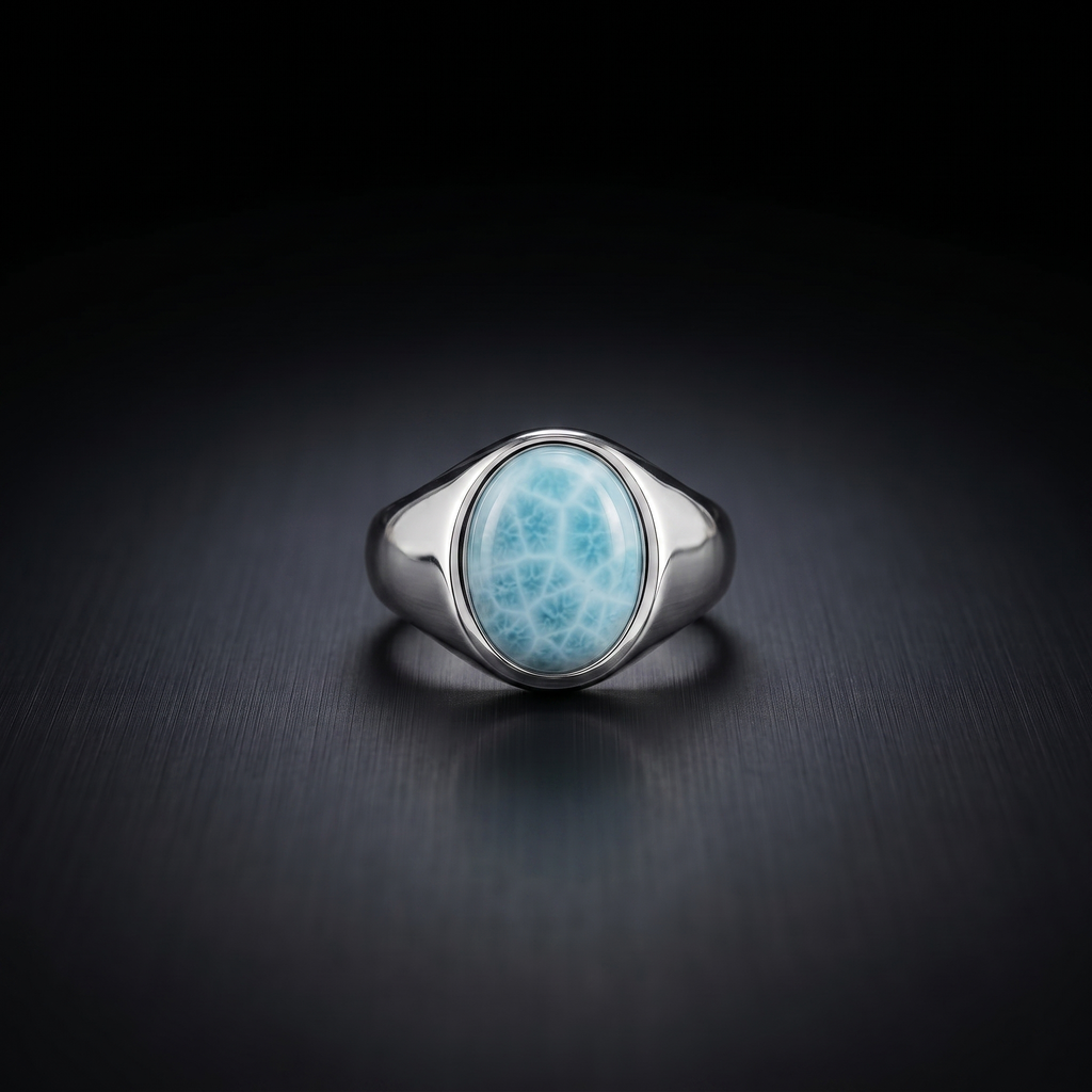 Dominican Larimar Men's Ring