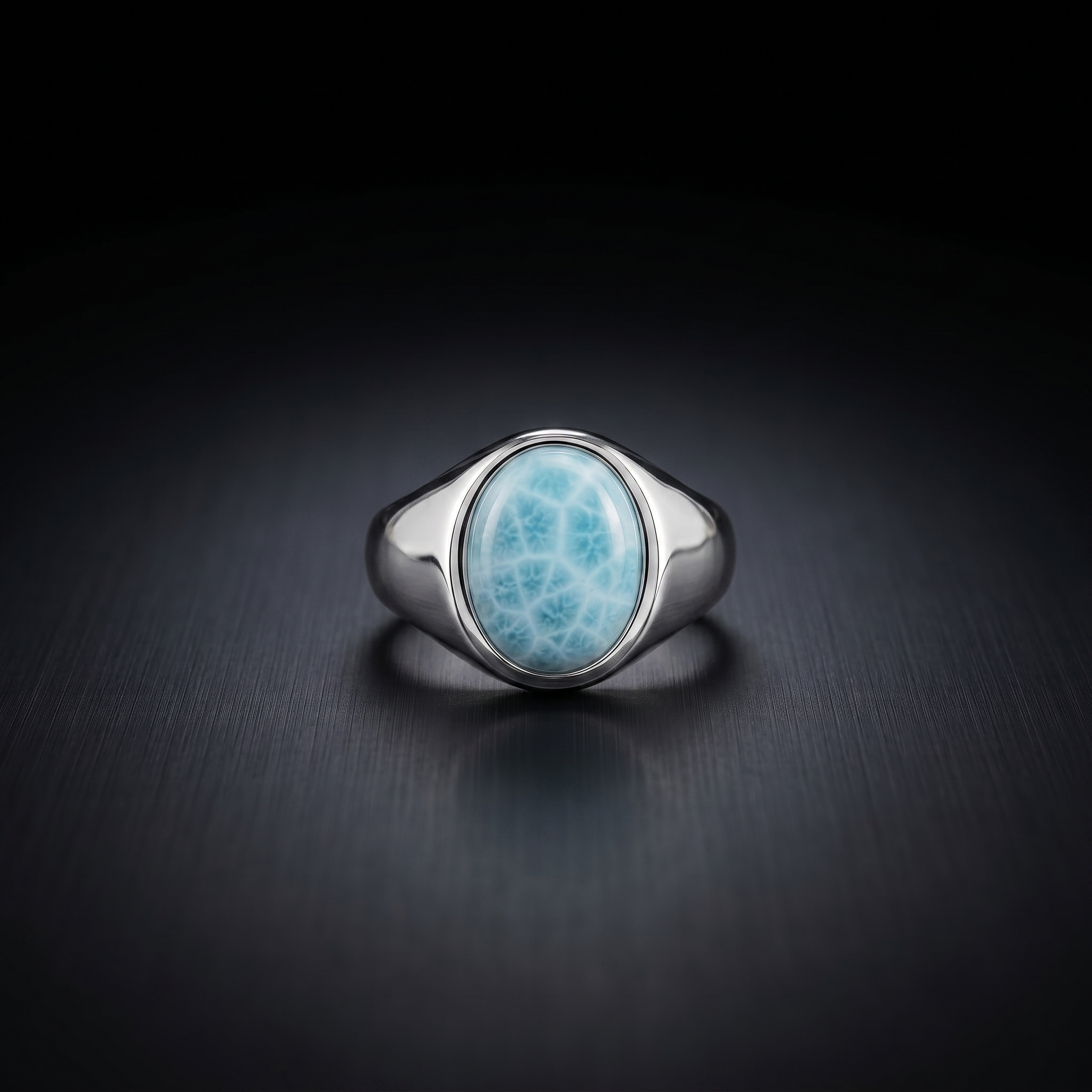Dominican Larimar Men's Ring