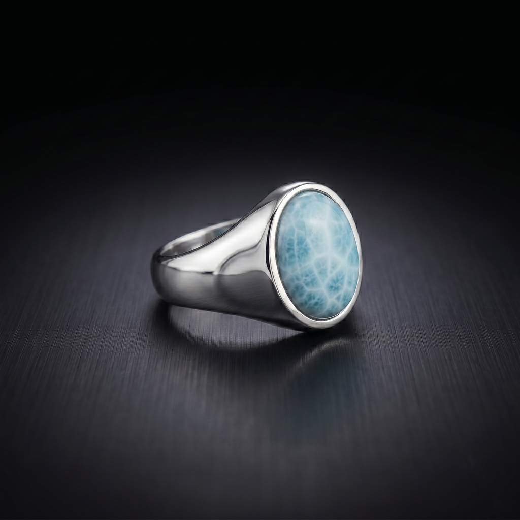 Dominican Larimar Men's Ring