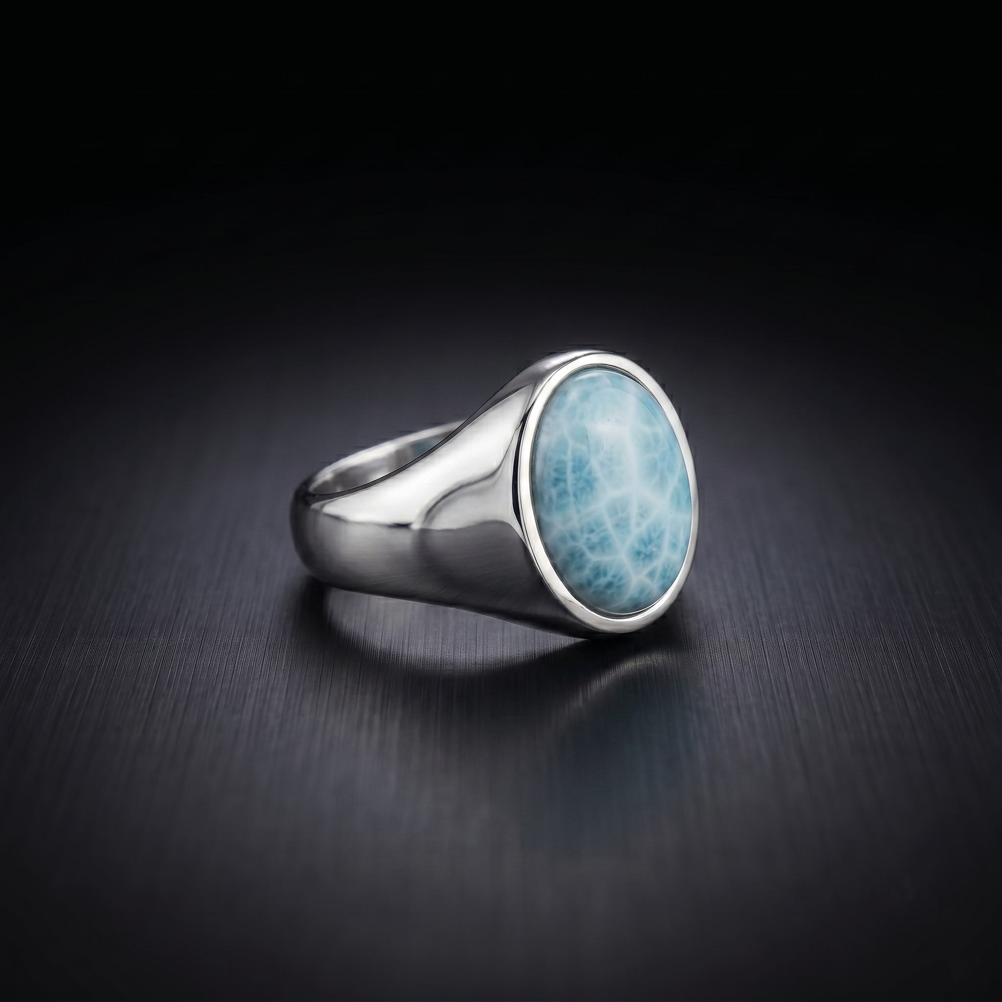 Dominican Larimar Men's Ring