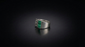 Malachite Engraved Signet Ring