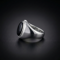 Men’s Sterling Silver Black Onyx Signet Ring