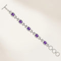 Purple Mohave Turquoise Sterling Silver Link Bracelet