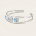 Blue Topaz Sterling Silver Cuff Bracelet