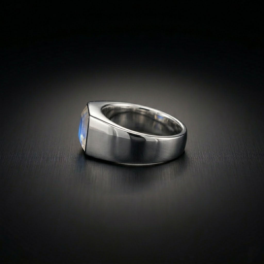 Moonstone Signet Ring for Men