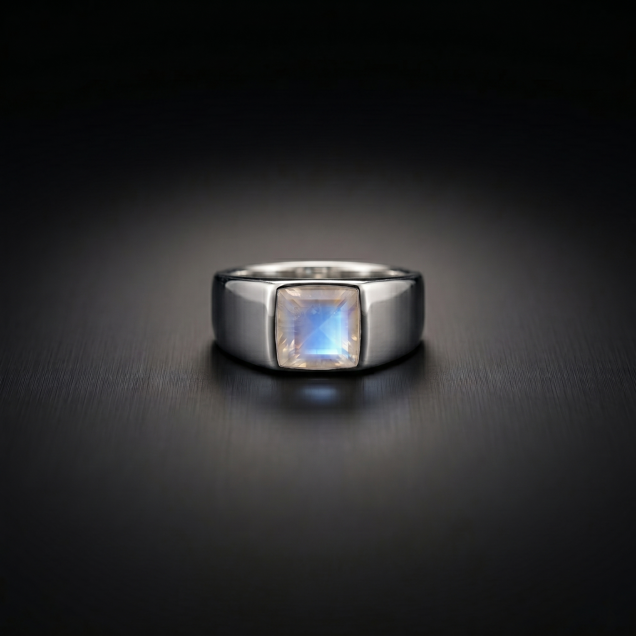 Moonstone Signet Ring for Men