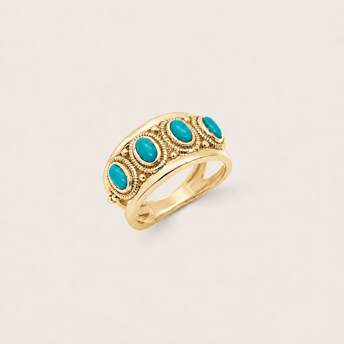 The Desert Row Ring – 925 sterling silver Turquoise ring by ZIVORI, detail view