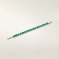 Emerald Sterling Silver Tennis Bracelet