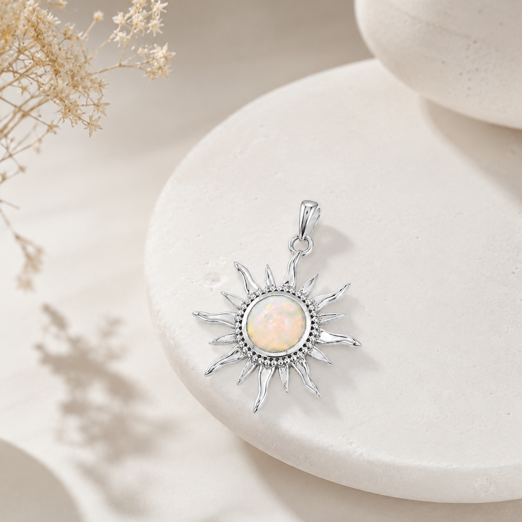 The Sunburst Opal Pendant