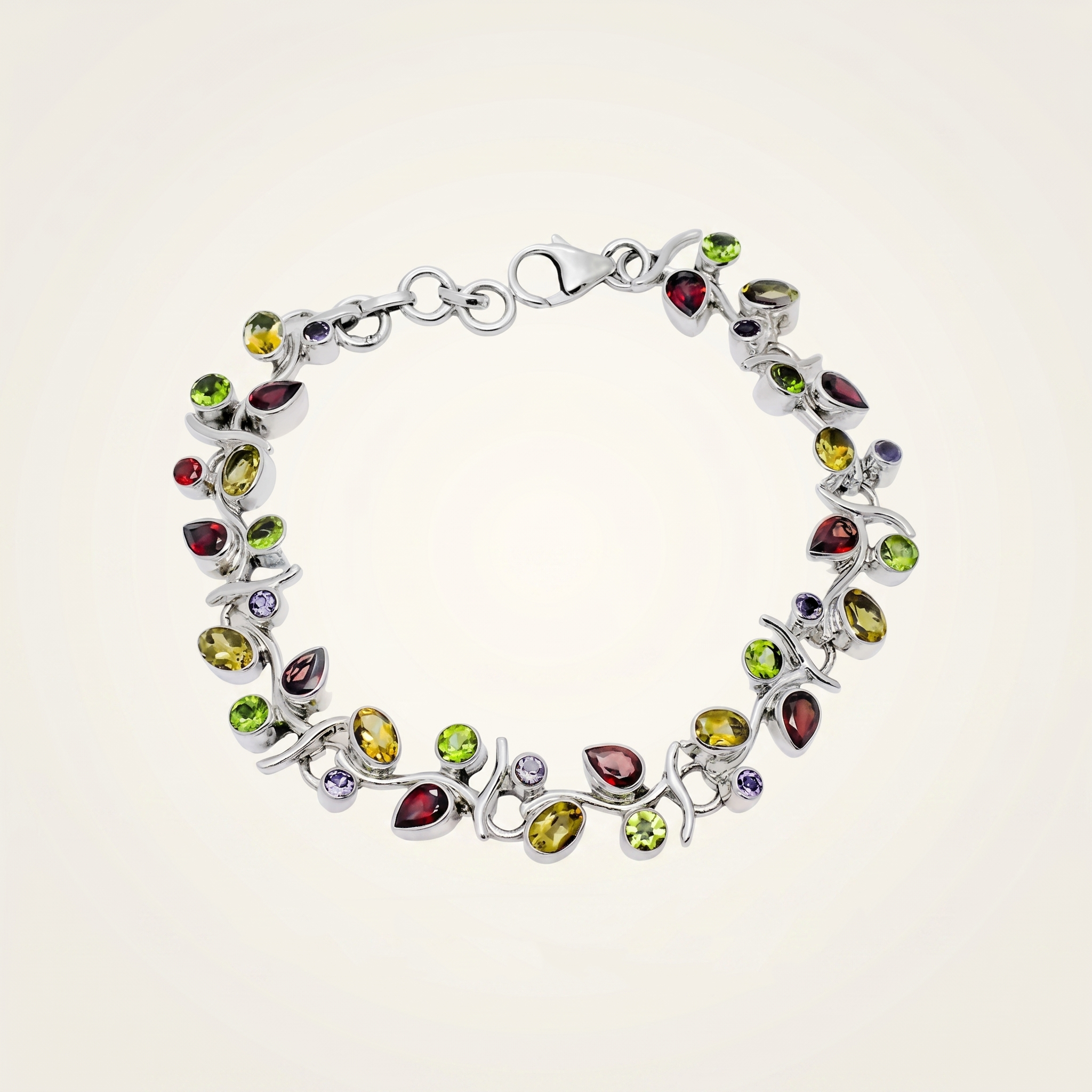 Multi Gemstone Vine Bracelet