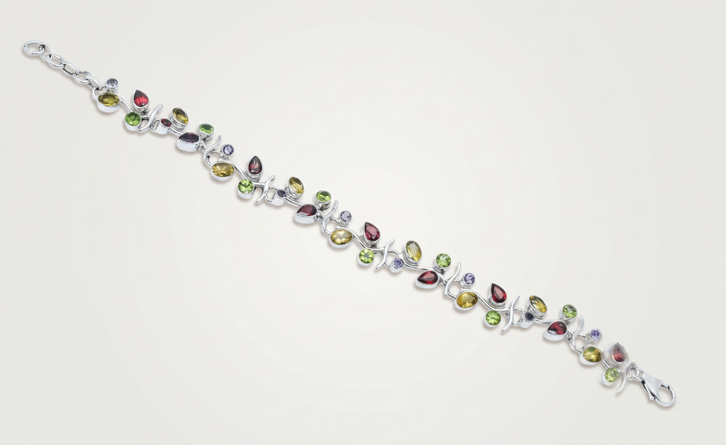Multi Gemstone Vine Bracelet
