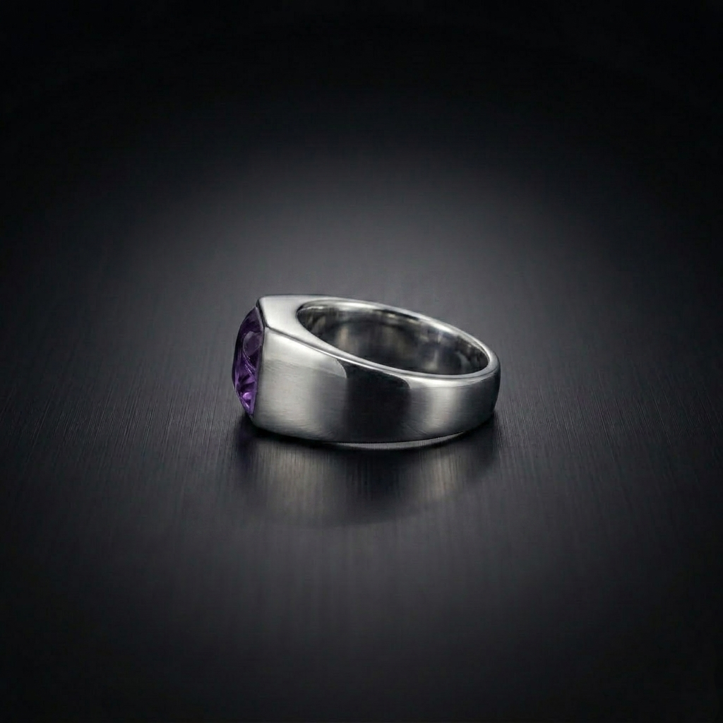 Amethyst Signet Ring for Men