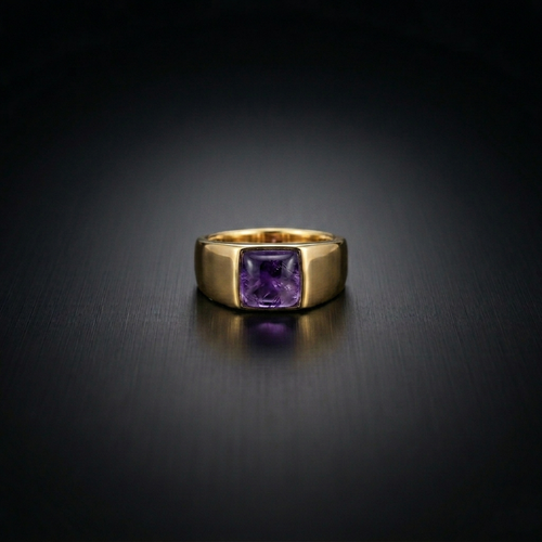 Amethyst Signet Ring for Men