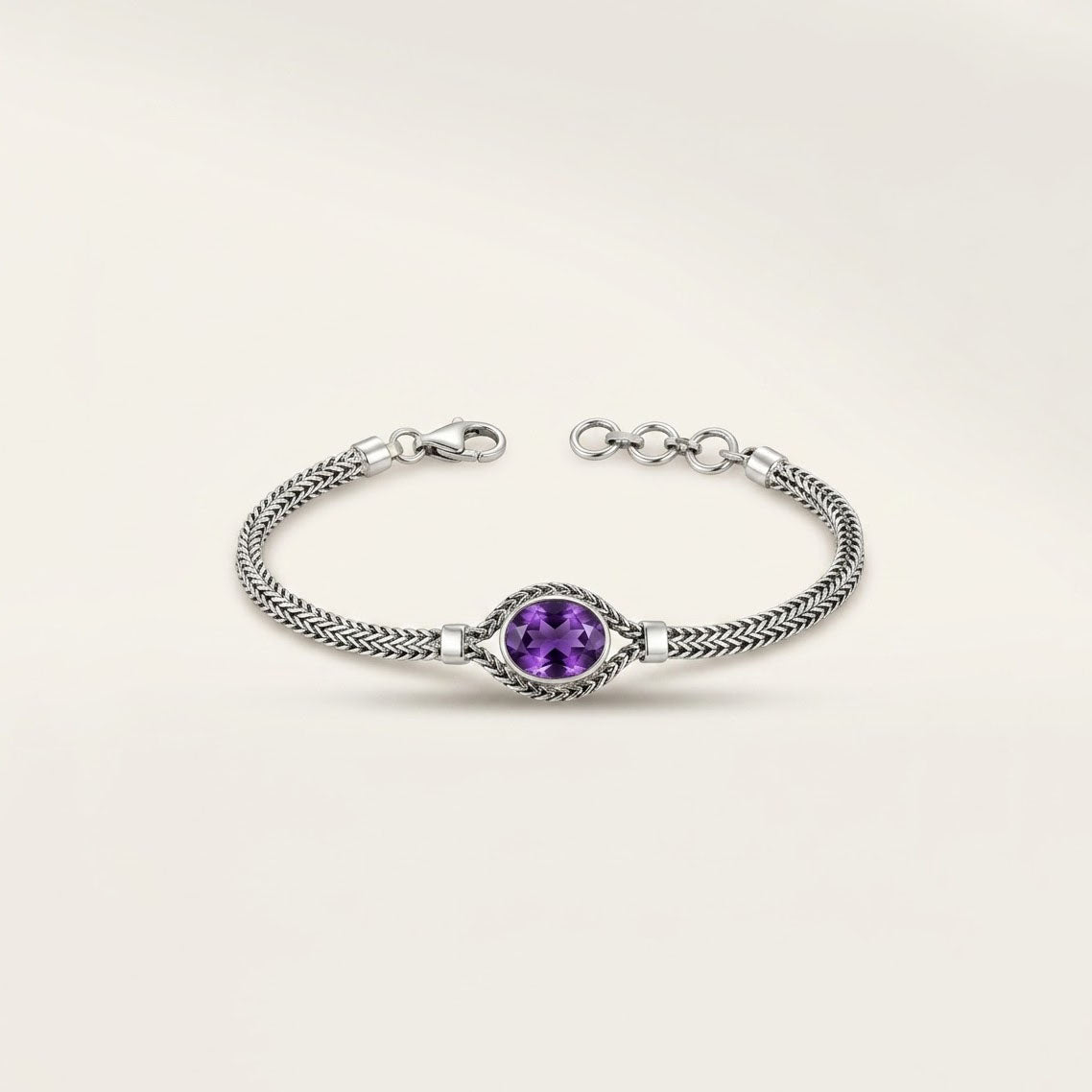 Amethyst Woven Bracelet