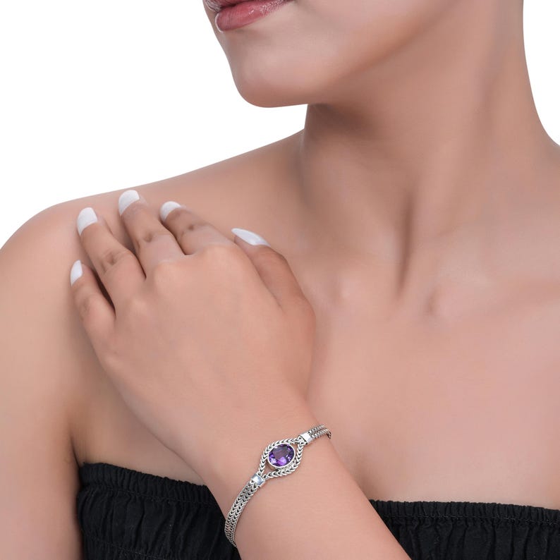 Amethyst Woven Bracelet