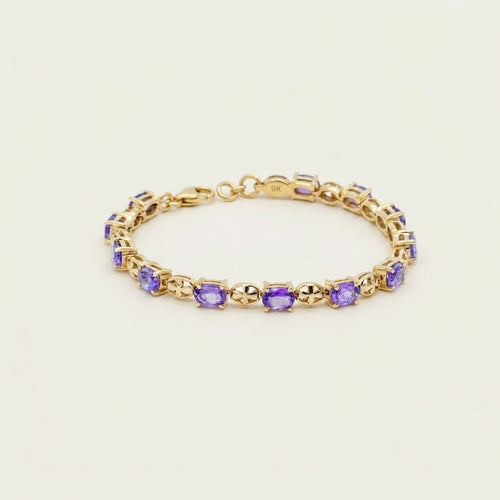 Amethyst Link Bracelet
