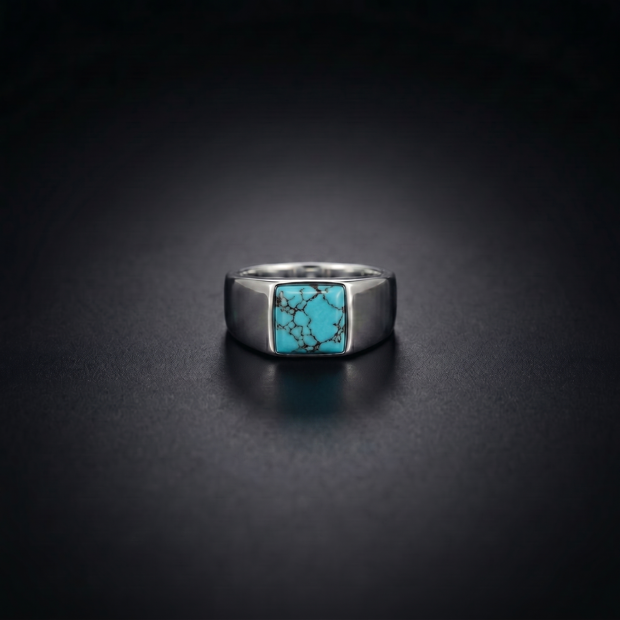 Turquoise Signet Ring for Men