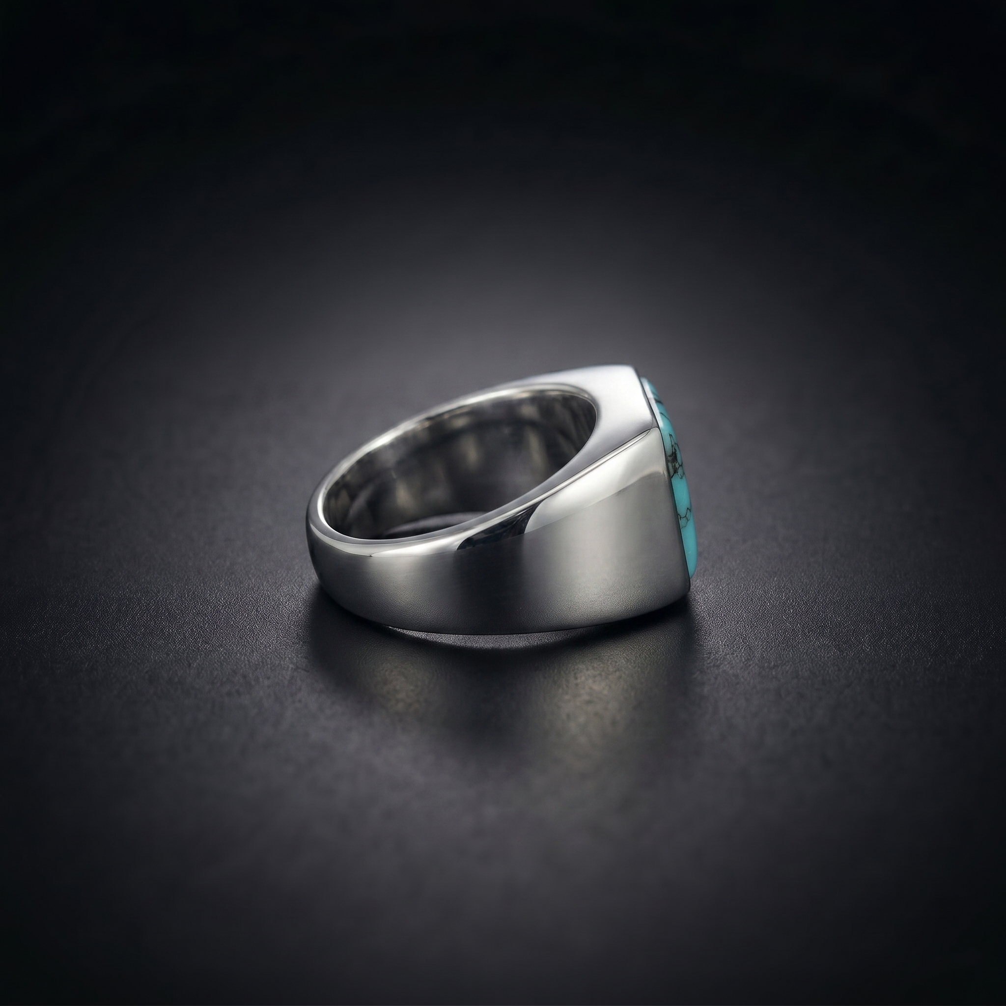 Turquoise Signet Ring for Men