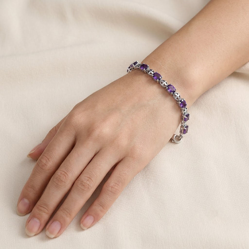 Amethyst Link Bracelet – ZIVORI