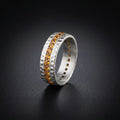 Citrine Eternity Men's Band Ring