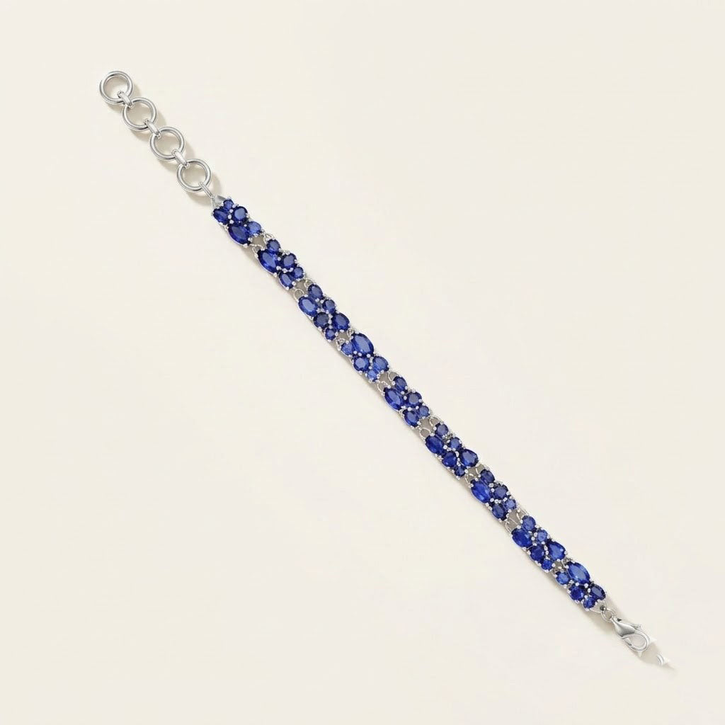 Iolite Marquise Tennis Bracelet | Sterling Silver