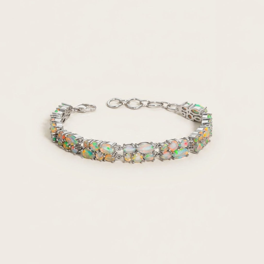 Ethiopian Opal Tennis Bracelet | Sterling Silver