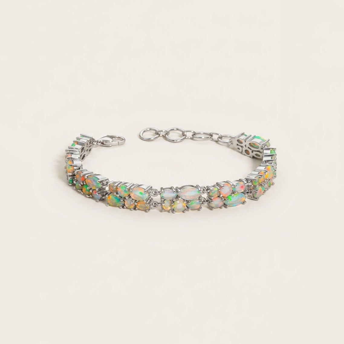 Ethiopian Opal Tennis Bracelet | Sterling Silver