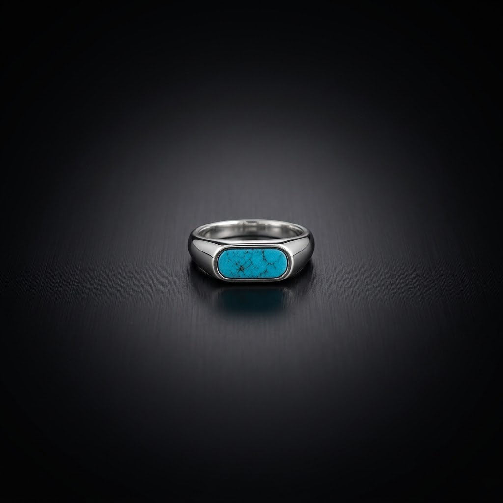 Dainty Men's Turquoise Ring