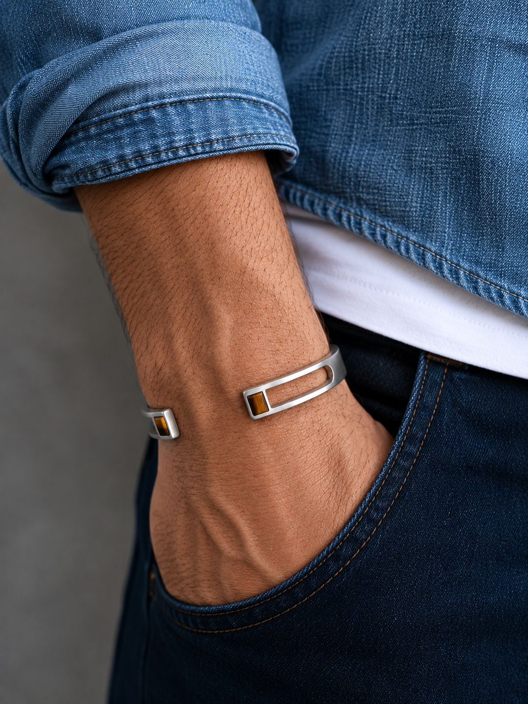 The Apex Tiger Eye Cuff