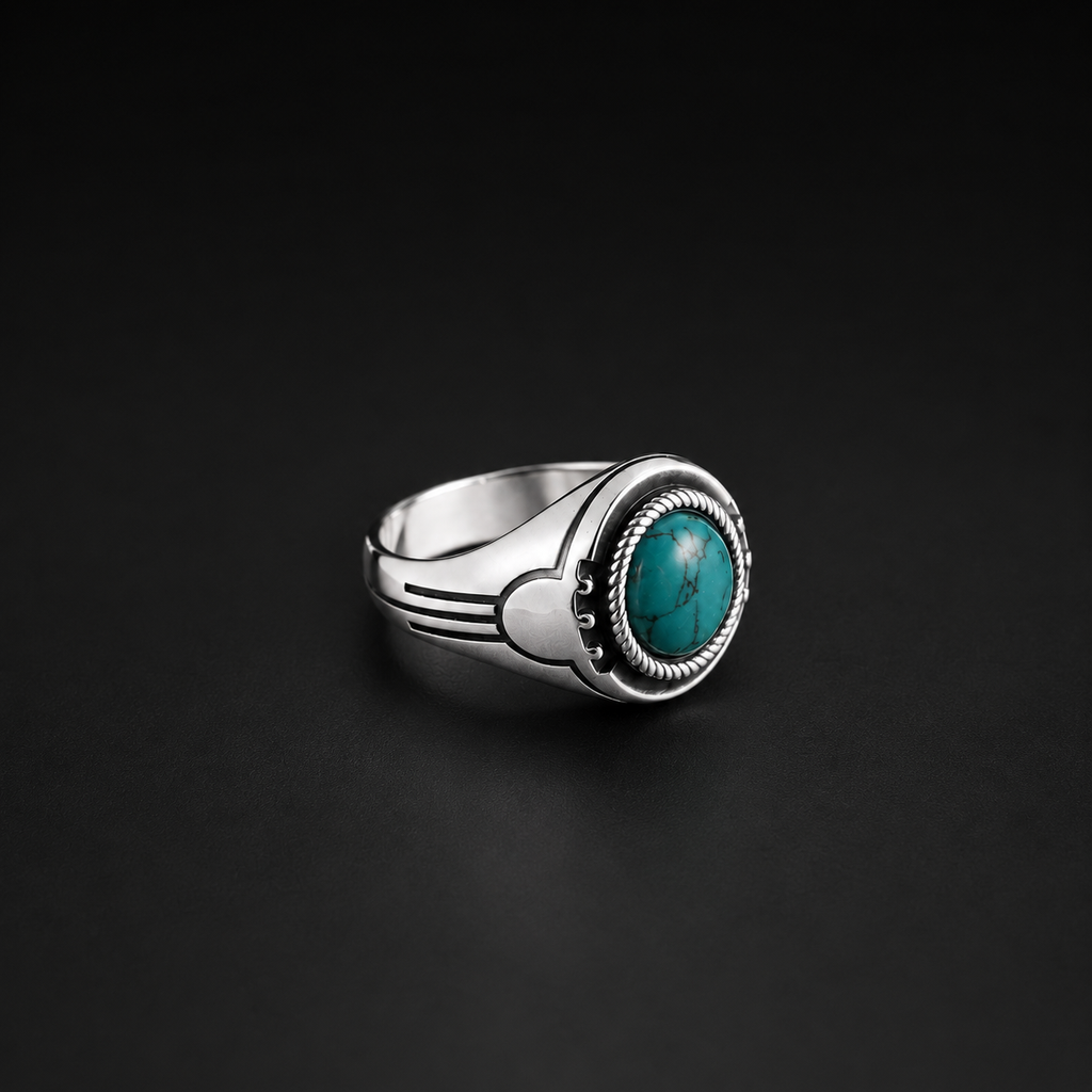 Vintage Turquoise Men's Signet Ring