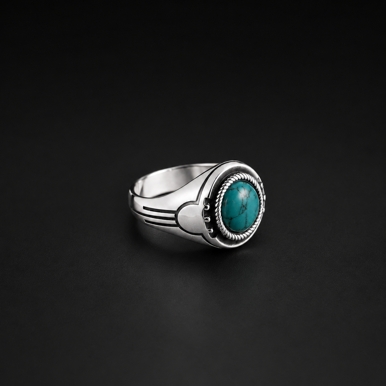 Vintage Turquoise Men's Signet Ring