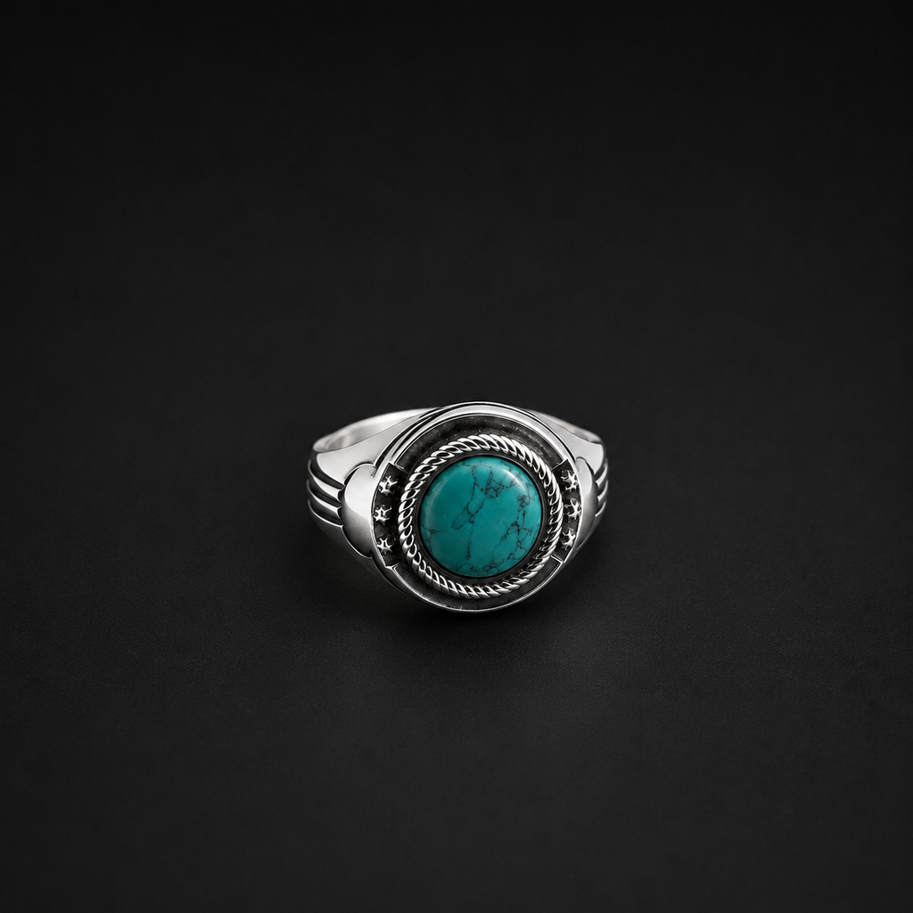 Vintage Turquoise Men's Signet Ring