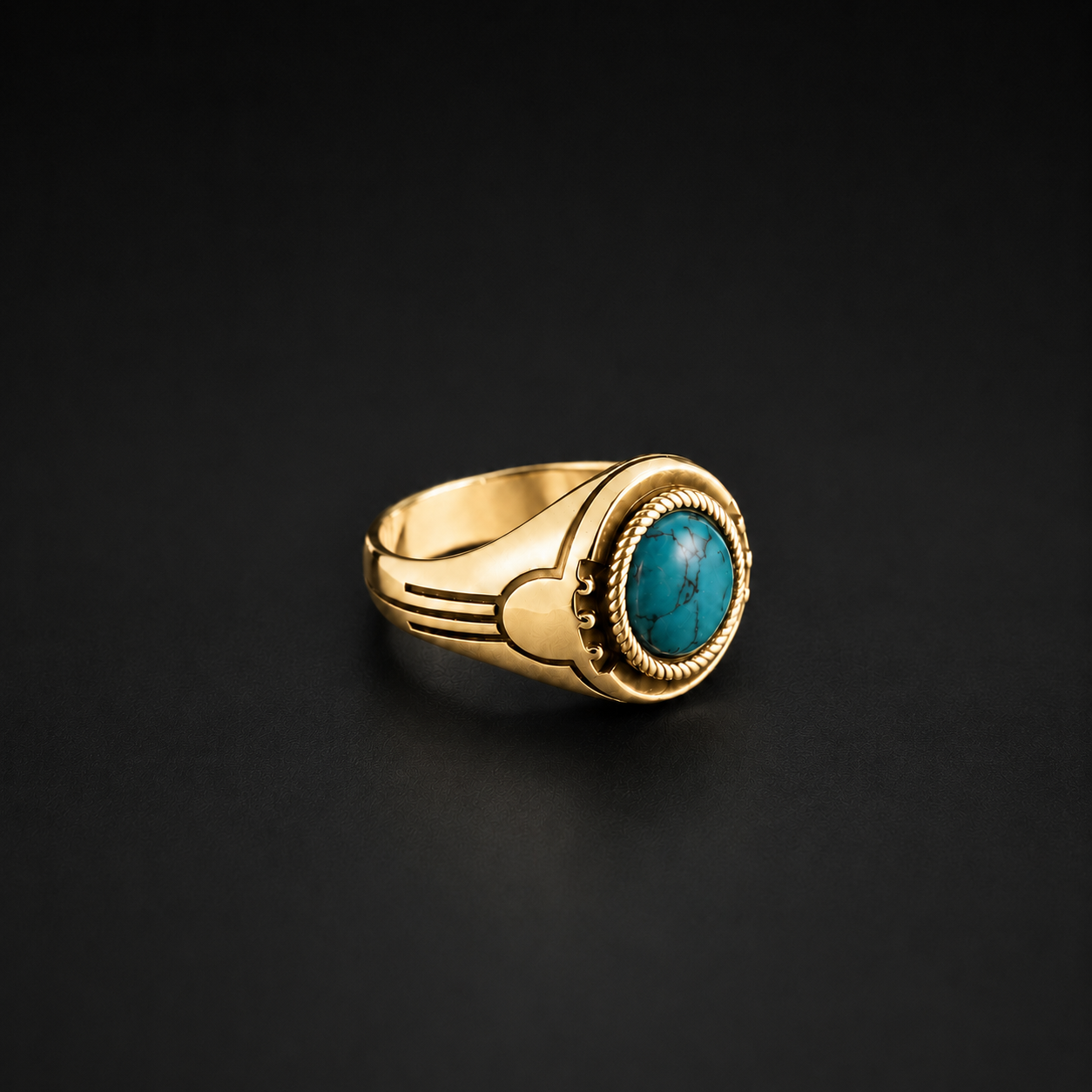 Vintage Turquoise Men's Signet Ring