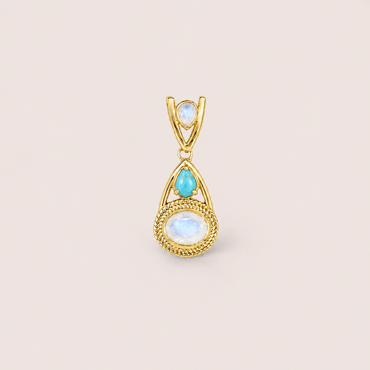 The Golden Tide Sleeping beauty and Moonstone Pendant