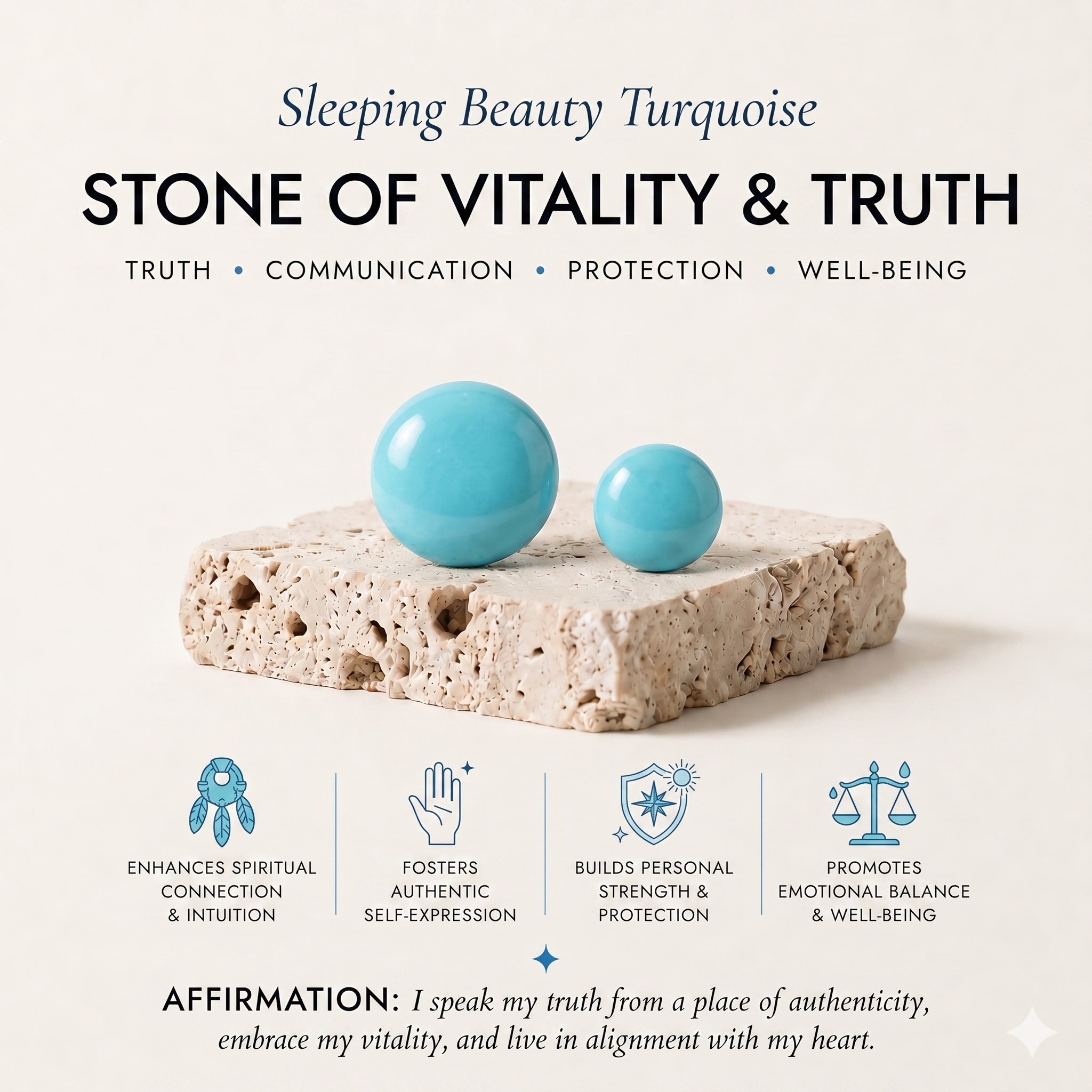 The Laurel Twin Sleeping Beauty Turquoise Ring