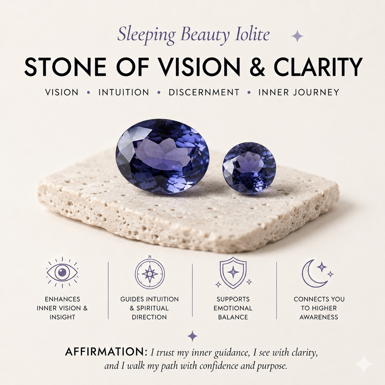 The Hummingbird Iolite Pendant