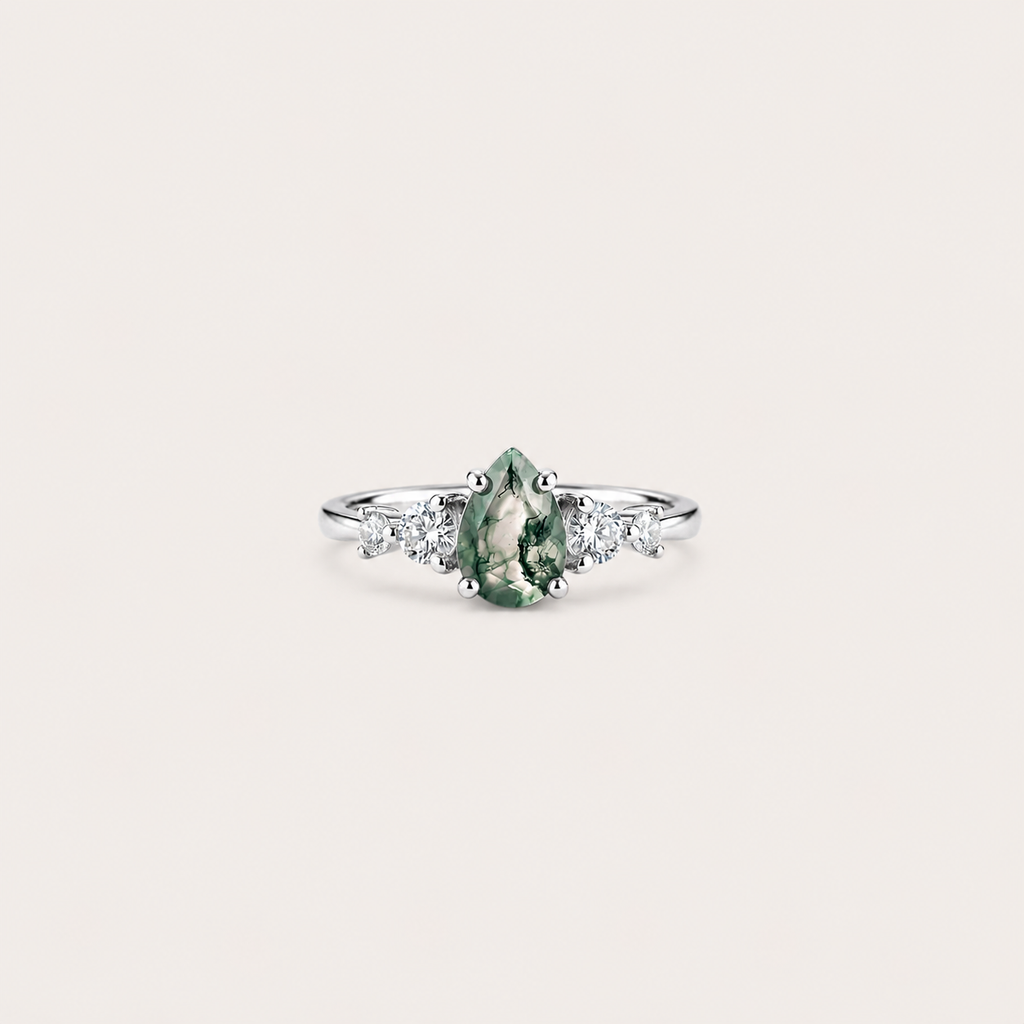 The Mossfield Moss Agate Ring