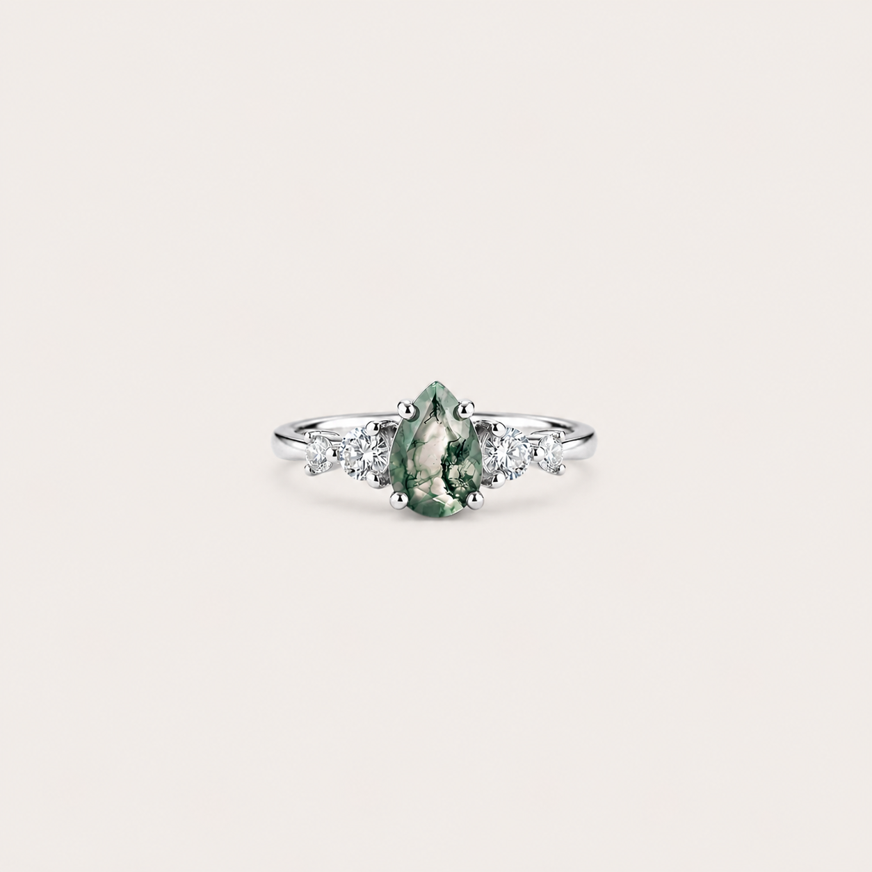 The Mossfield Moss Agate Ring