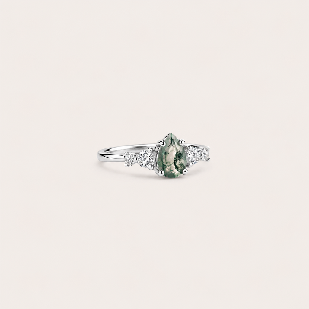 The Mossfield Moss Agate Ring