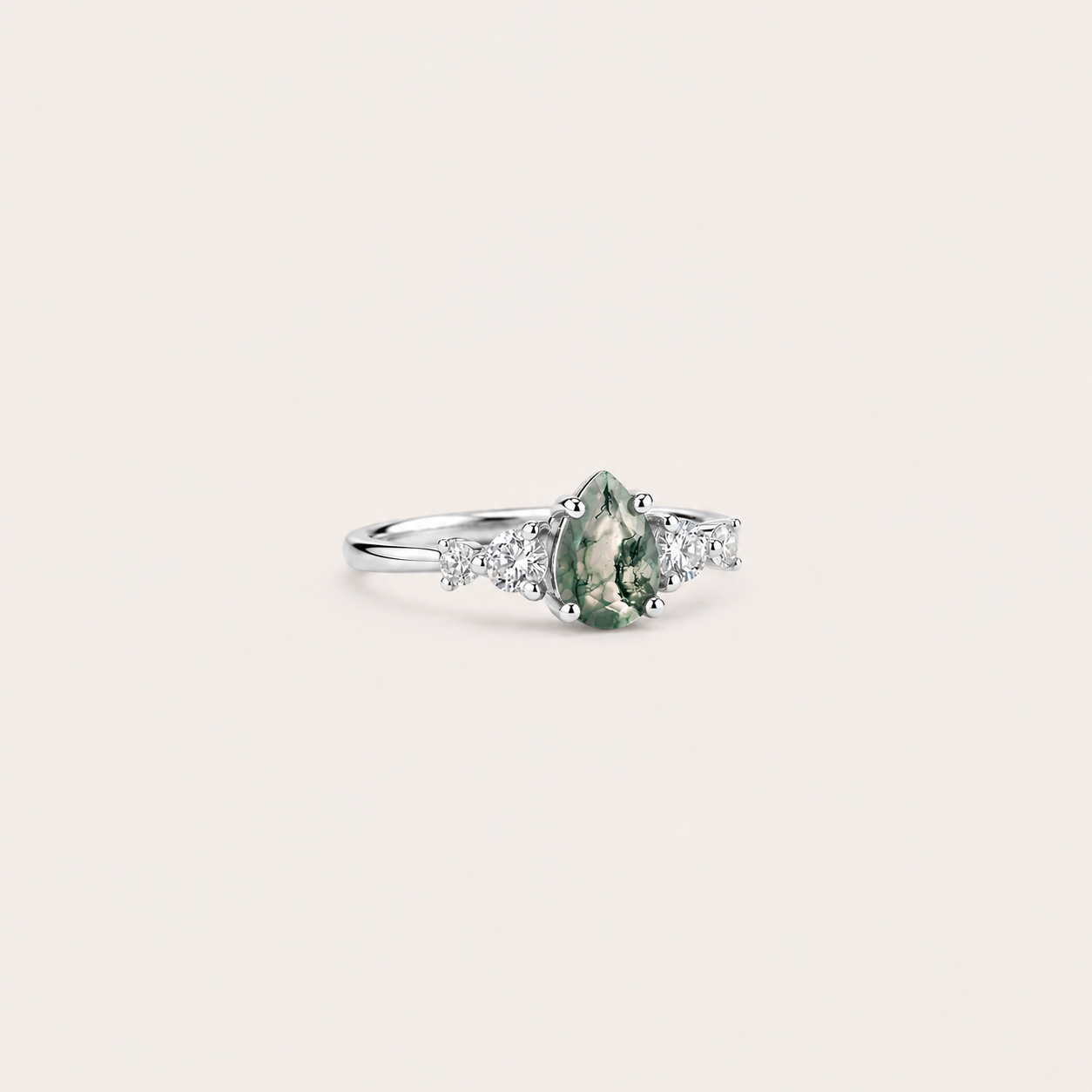 The Mossfield Moss Agate Ring