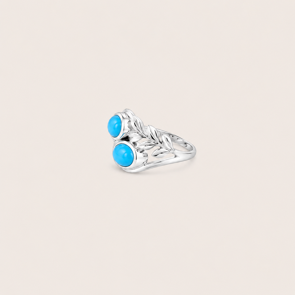 The Laurel Twin Sleeping Beauty Turquoise Ring