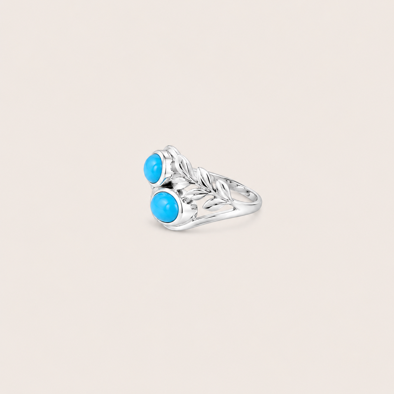 The Laurel Twin Sleeping Beauty Turquoise Ring