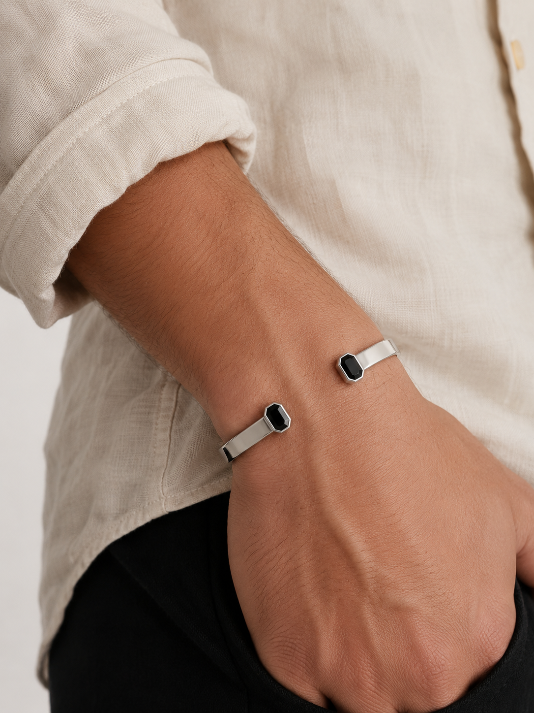 The Obsidian Balck Onyx Cuff