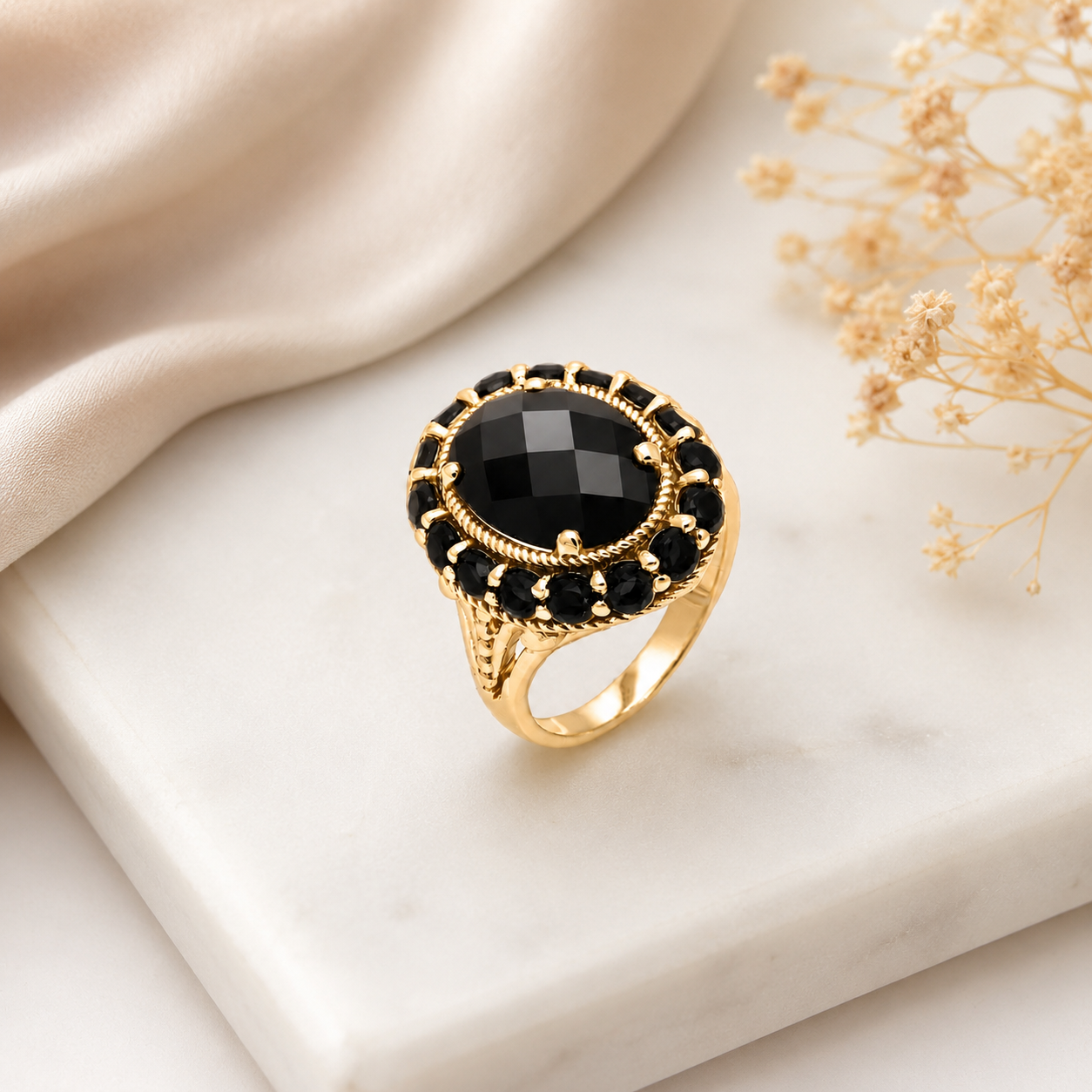 The Midnight Court Black Onyx Ring