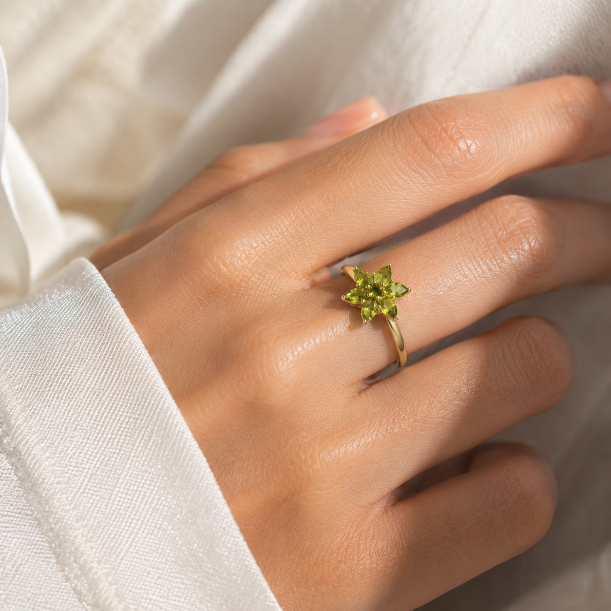 The Peridot Star Ring