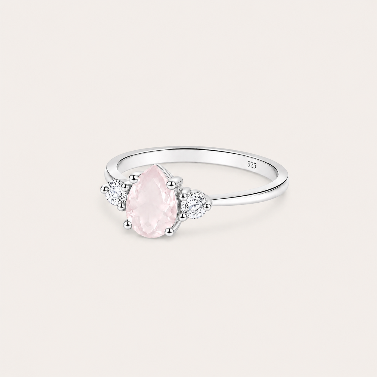 The First Light Rose Quartz Ring