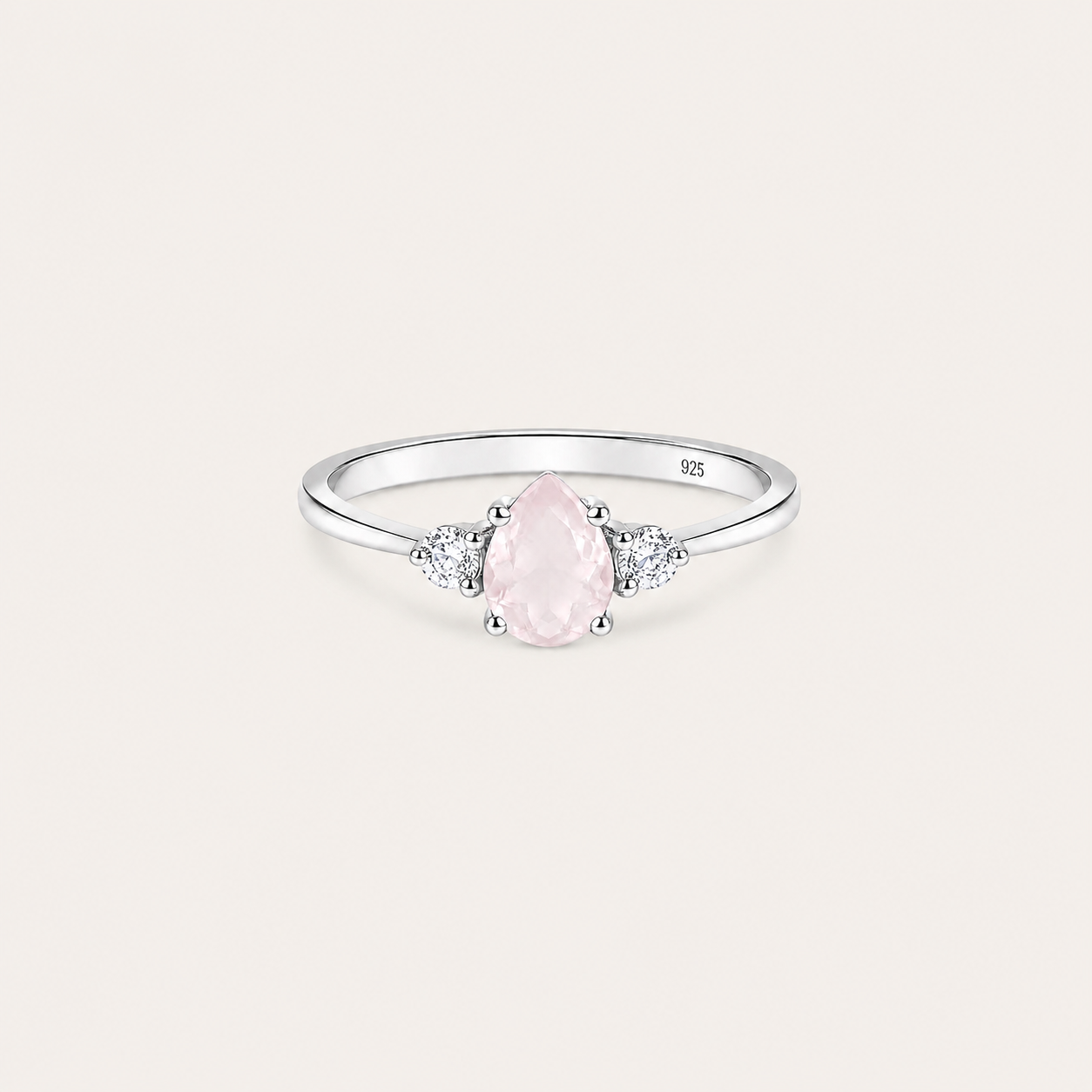 The First Light Rose Quartz Ring